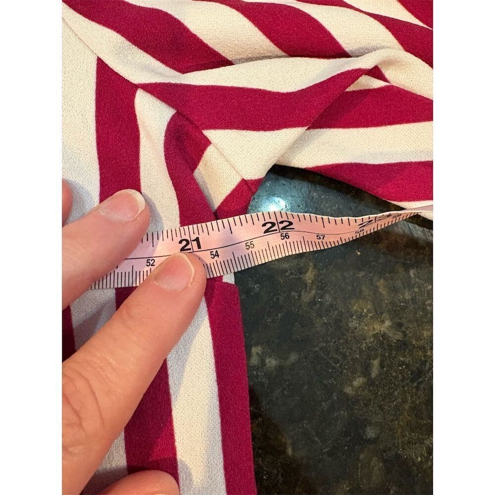 *3/$15 New York & Company Women's XXL Striped Short Sleeve Blouse Casual - Picture 7 of 9